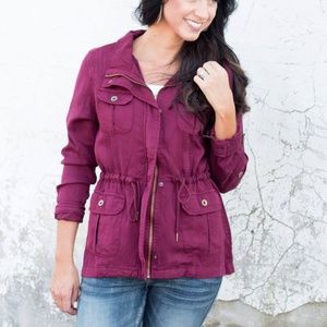 Raspberry Zip Up Jacket